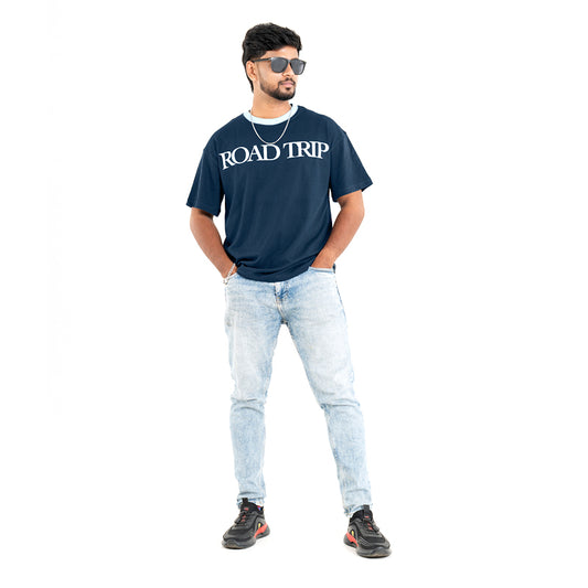 Road Trip Oversized T-Shirt in Blue
