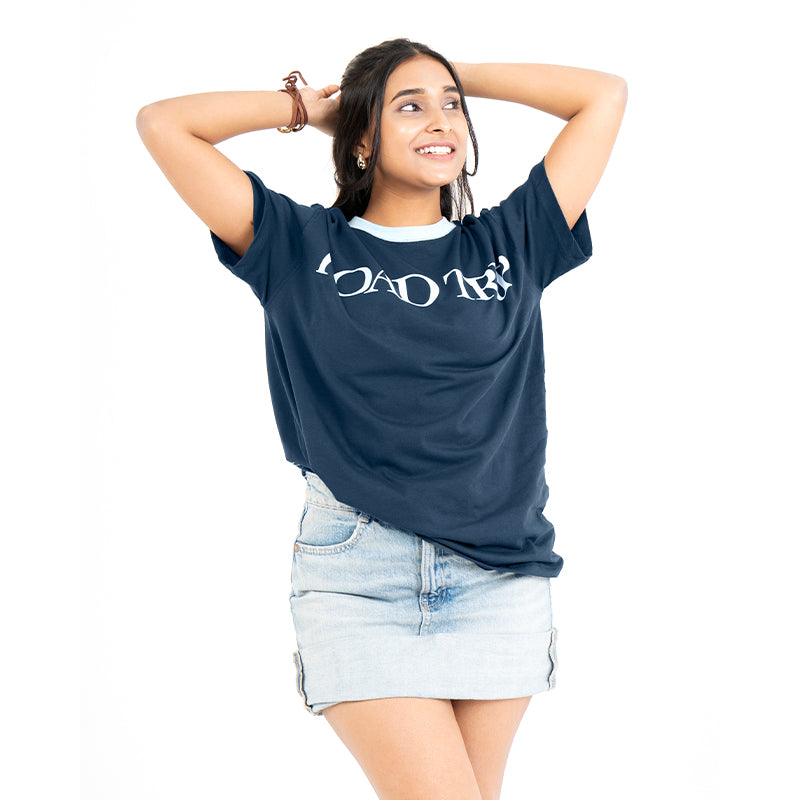 Road Trip Oversized T-Shirt in Blue