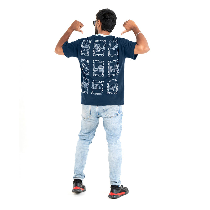 Road Trip Oversized T-Shirt in Blue