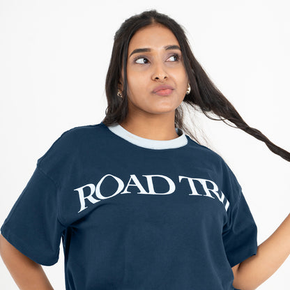 Road Trip Oversized T-Shirt in Blue