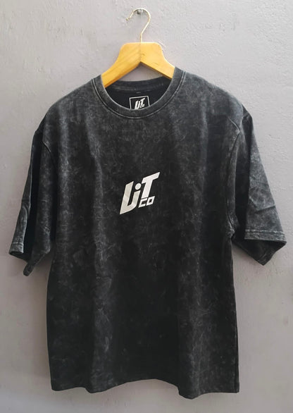 Acid wash Black Oversize T-shirt