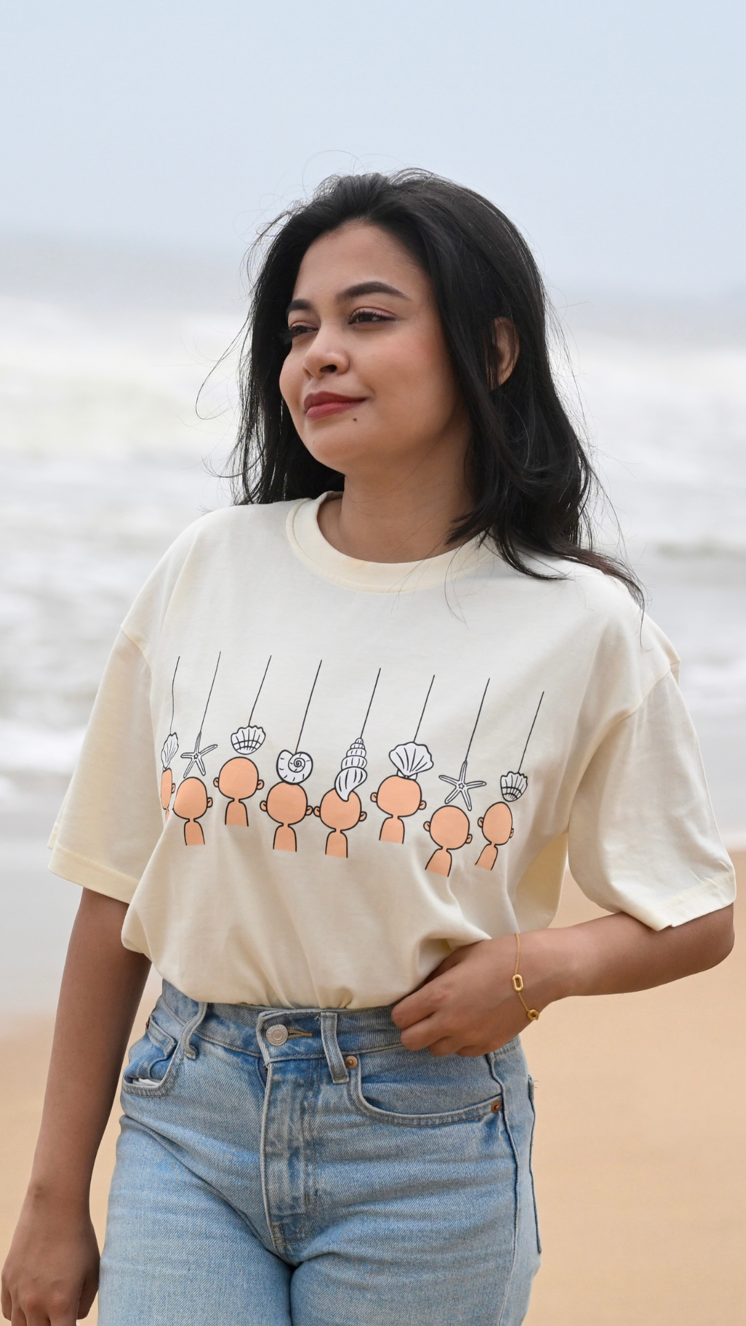 Ocean Air, Salty Hair Oversized T-Shirt