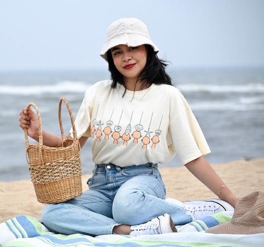 Ocean Air, Salty Hair Oversized T-Shirt